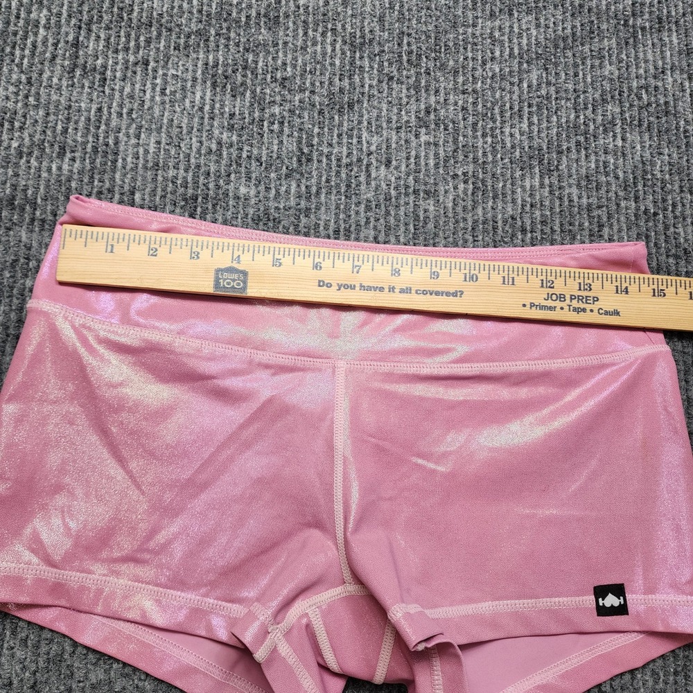 WodBottom Pink Shiney Hiney Booty Shorts Womens Large CrossFit Athletic - Picture 3 of 6